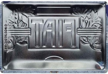 Вывеска FIAT LOGO 1899 ITALIA металл 20x30