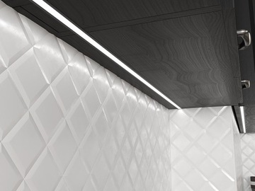 Profil LED wpuszczany P6-1/2 czarny 3m+osłona