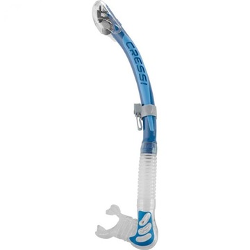 Трубка Cressi ALPHA ULTRA DRY - синий/прозрачный.
