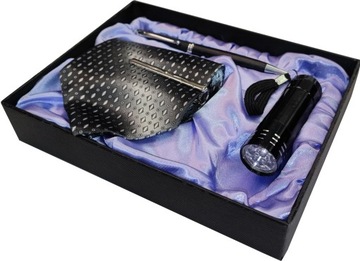 Подарочный набор Зажим для галстука Ручка-фонарик