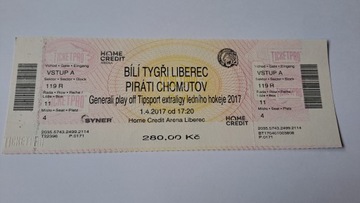 BILI TYGRI LIBEREC - PIRATI CHOMUTOV 01-04-2017 - HOKEJ