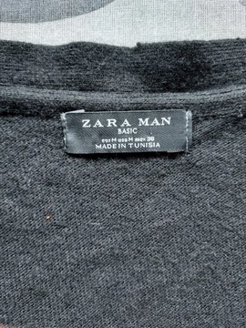 ZARA MAN czarny sweter rozpinany M