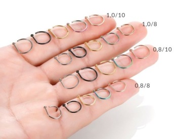 D-КОЛЬЦО В НОСЕ КОЛЬЦО ИЗ РОЗОВОГО ЗОЛОТА, ТИТАН 1.0/10