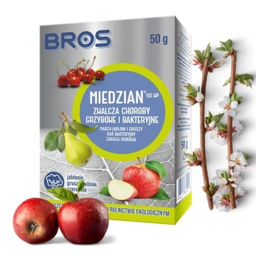 MIEDZIAN OPRYSK Środek grzybobójczy 50WP 50g kędzierzawość parch mączniak