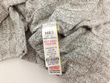 M&S dzianinowa GÓRA OD PIŻAMY oversize _ 46