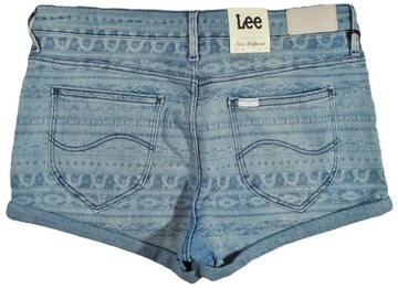 LEE spodenki SLIM low JEANS blue NEW HOTPANT _ W27