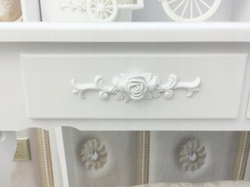 БЕЛЫЙ КОСМЕТИЧЕСКИЙ СТОЛИК С ЗЕРКАЛОМ + ТАБУРЕТ