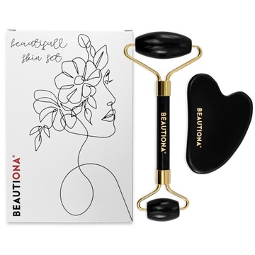 РОЛИКОВЫЙ МАССАЖЕР ДЛЯ ЛИЦА + НАБОР КАМНЕЙ ГУА ША