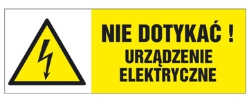 NAKLEJKA BHP Urządzenia elektryczne 74 x 210 mm