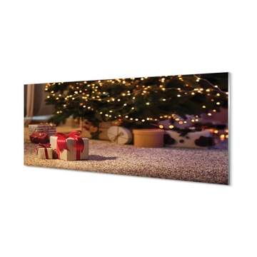 Ścienny panel dekoracyjny Prezenty choinka 125x50
