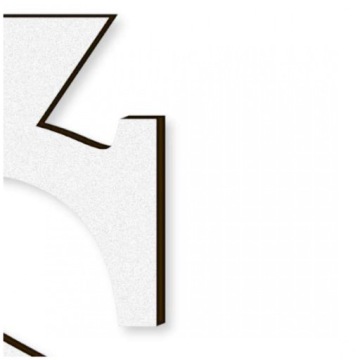 Ламинат LETTER S TIMES белый размер M 10 см