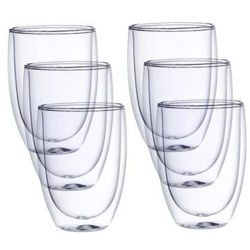 Набор набора тепловых очков двойное дно для напитков 350 мл 6 El