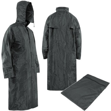 Kurtka przeciwdeszczowa Mil-Tec Płaszcz Sztormiak Weather Coat Czarna XL