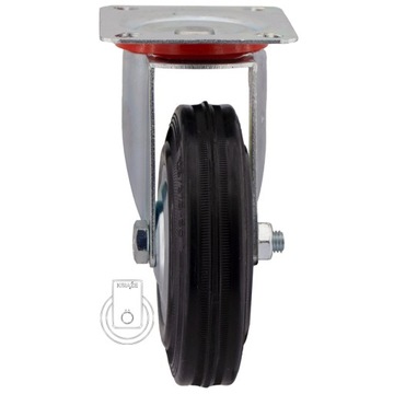 НАБОР ИЗ 4 ШТ. Полочная тележка WHEELS fi 125 41STGU125