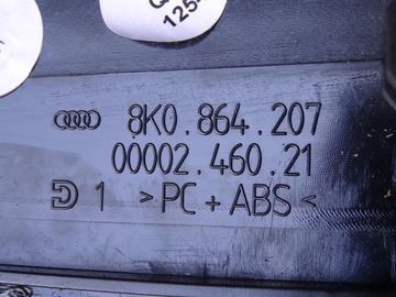 AUDI A4 B8 8K LOKETNÍ OPĚRKA KŮŽE KOŽENÝ SVĚTLÝ 8K0864207