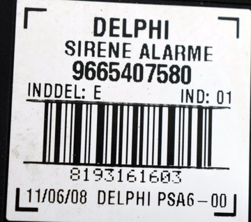 CITROEN C5 III X7 SIRÉNA ALARM ALARMU