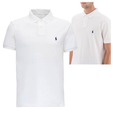 TREND U.S. Polo koszulka polo męska biała Koszula sportowa 100% bawełna M
