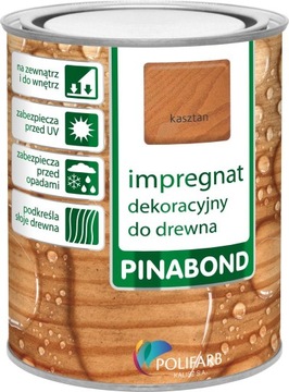 Impregnat do Drewna Na zewnątrz do Wewnątrz KASZTAN 0,7L Polifarb PINABOND