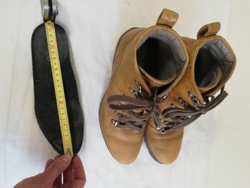 Buty botki koturny skórzane ECCO r. 37 wkł 24 cm