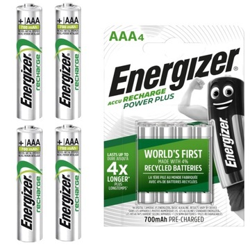 4x Akumulatorki Baterie ENERGIZER 700mAh AAA R03