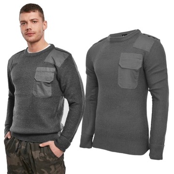 Sweter Wojskowy BRANDIT Antracytowy M