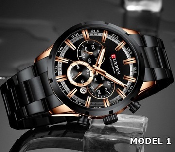 Элегантные классические мужчины Curren Watch Hronograph Date Date Gath