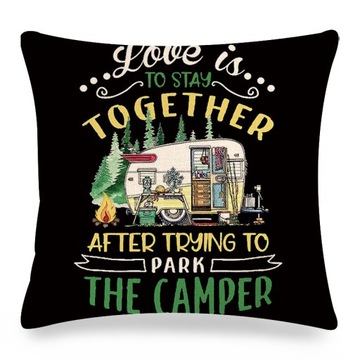 45x45cm Outdoor Camping Theme Happy Camper samoch