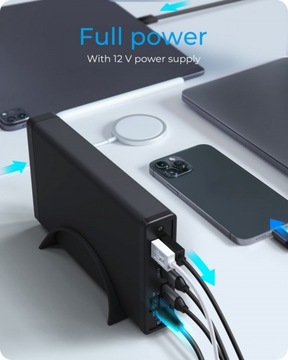 Корпус жесткого диска 2,5/3,5 SSD с концентратором USB-C 2xUSB A