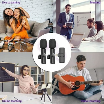 БЕСПРОВОДНОЙ 2X СВЯЗНОЙ МИКРОФОН ДЛЯ IOS IPHONE