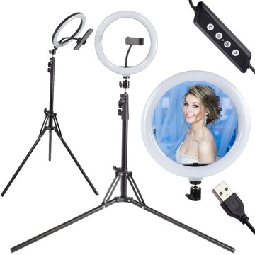 Lampa pierścieniowa Ring LED 26cm 60W USB Statyw Makijaż TikTok YouTube