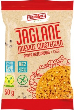 Ciasteczko pasta orzechowa + Chia bez dodatku cukr