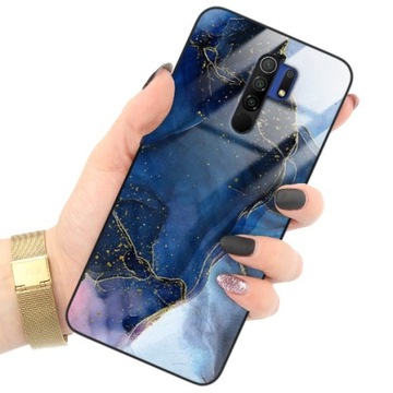 ETUI GLASS do XIAOMI REDMI 9 Gold Glamour Wzory