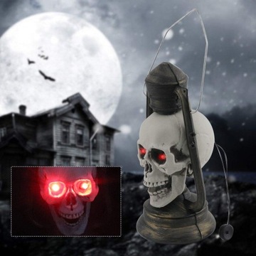 ФОНАРЬ ДЛЯ ХЭЛЛОУИНА, СВЕТОДИОДНАЯ СТАТУЭТКА ЧЕРЕПА, УКРАШЕНИЯ ДЛЯ ХЭЛЛОУИНА