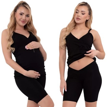 FORMOMMY LEGGINSY CIĄŻOWE GETRY SPODNIE KOLARKI Z NISKIM STANEM 4XL