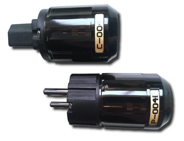 Oyaide C-004 P-004E Komplet wtyków Audio Rodowane