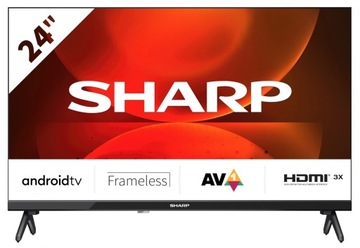 Sharp 24FH2EA 24-дюймовый светодиодный телевизор HD Ready с ОС Android, Wi-Fi, Bluetooth