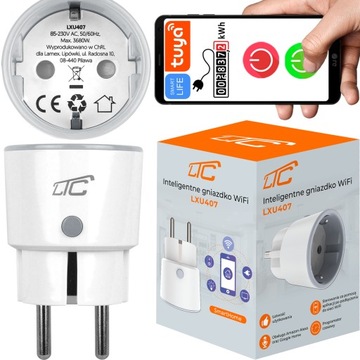 INTELIGENTNE GNIAZDKO WiFi SMART TUYA WATOMIERZ PROGRAMATOR TIMER