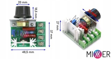 Модуль регулятора мощности, скорости, напряжения 2000 Вт 230 В AC