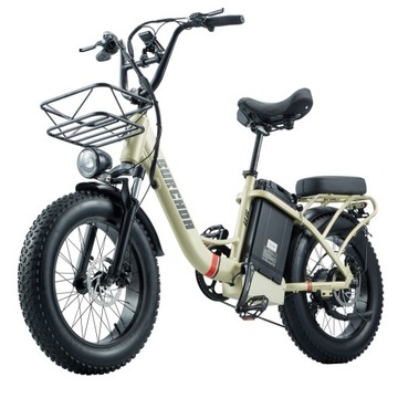 Rower elektryczny 250 W 48 V 31,5 Ah 25 km/h Zasięg 90 km Gruba opona 20 * 4 '' BURCHDA U8