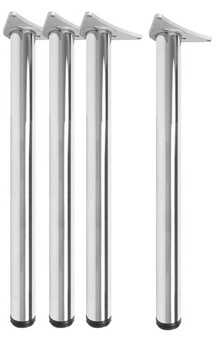 Nogi do stołu blatu metalowe regulowane chrom moc.znal 710mm 4szt