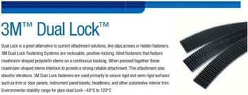 Липучка Dual Lock SJ-3551 3M 20 мм индастриал чёрная