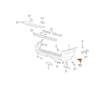 DRŽÁKY NÁRAZNÍKU LEXUS GX470 03- 5256260030