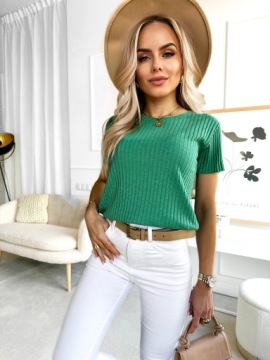 ЖЕНСКАЯ БЛУЗКА В РЕЗИНКУ, с короткими рукавами на лето