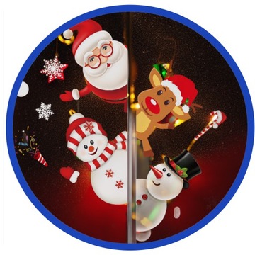 ДВУХСТОРОННИЕ РОЖДЕСТВЕНСКИЕ НАКЛЕЙКИ ДЛЯ ОКОН XXL БОЛЬШОЙ НАБОР ДЛЯ ОКОН WINDOWS