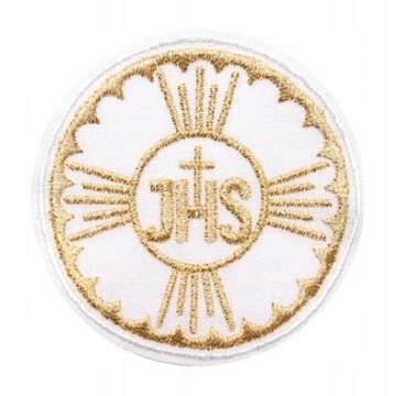 Emblemat IHS naszywka Hostia na Komunię aplikacja