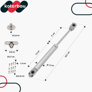 КОМПЛЕКТ 2X МЕБЕЛЬНЫЙ ПРИВОД ГАЗЛИФТА 80N ШКАФ ТЕЛЕСКОП АМОРТИЗАТОР