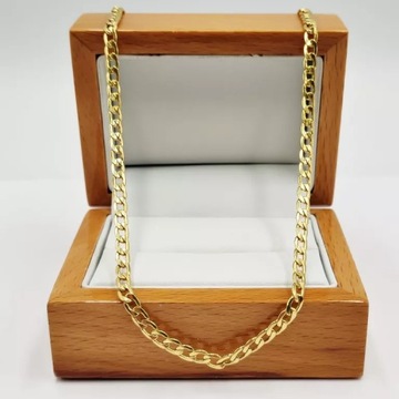 KLASYCZNY ZŁOTY ŁAŃCUSZEK SPLOT PANCERKA 50CM 585