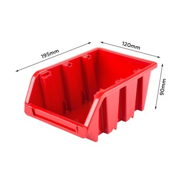 5x Pojemnik magazyn 160x230x120 mm warsztat garaż
