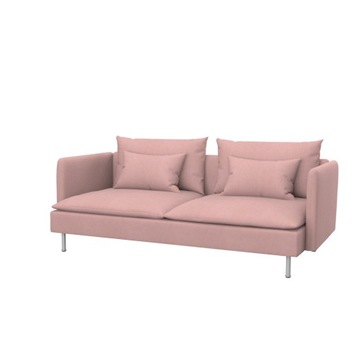 SÖDERHAMN Pokrycie sofy 3os, Velvet B.Pink