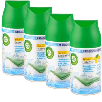 AIR WICK FRESHMATIC WKŁAD BAWEŁNA MIGDAŁ 4x250ml